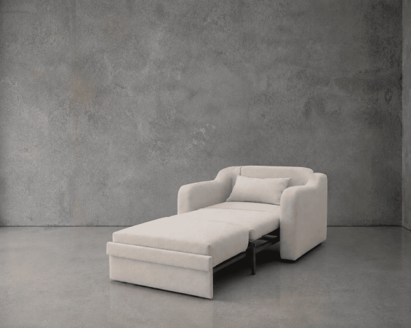 Greta. Butaca cama extensible en color marfil