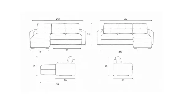 Agatha - Chaise longue cama